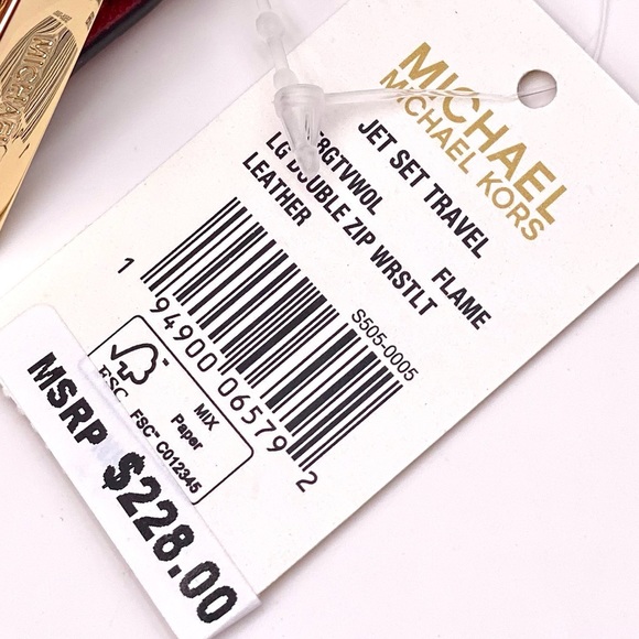 Michael Kors Large DoubleZip Wallet Wristlet Flame - Picture 10 of 10